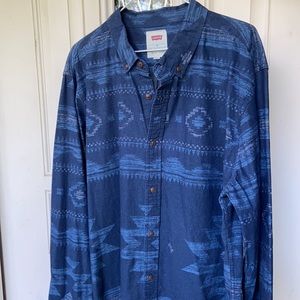 Men’s button down shirt Aztec print